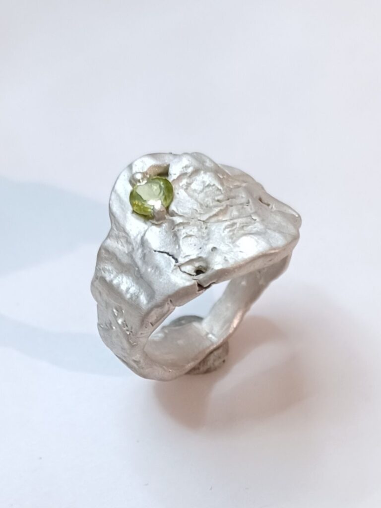 Bague argent et péridot